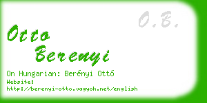 otto berenyi business card